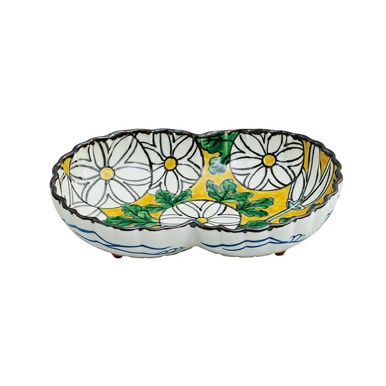 有田焼 黄濃乾山菊 二重菊向付