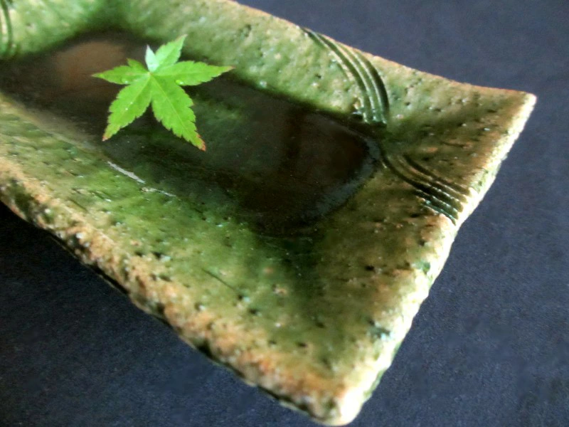 野々村浩司 総 織部 櫛目文 長角皿