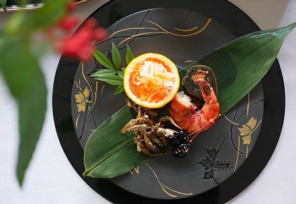 漆黒つた絵 壇8寸プレート 24cm