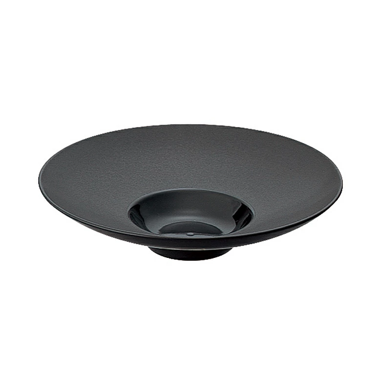 スウィーツパレット　ブラック　ワイドリムクーププレート 23.5cm