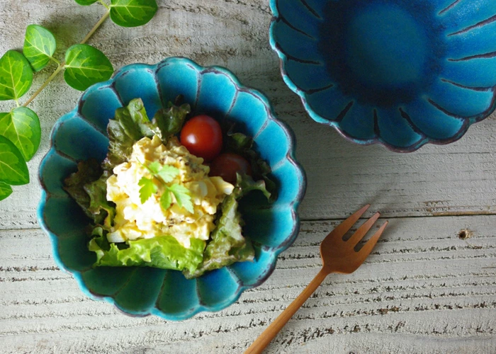 シャビーターコイズ リンカ小鉢 益子焼 北欧風