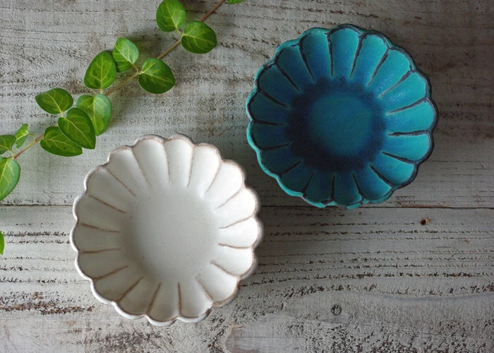 シャビーターコイズ リンカ小鉢 益子焼 北欧風