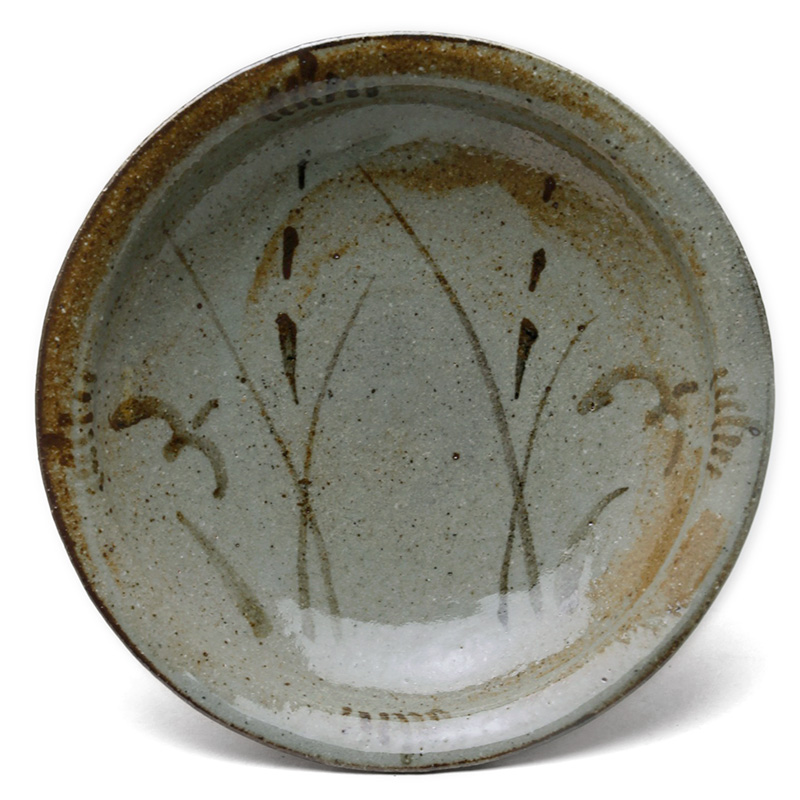 絵唐津五寸五分皿、草鳥文