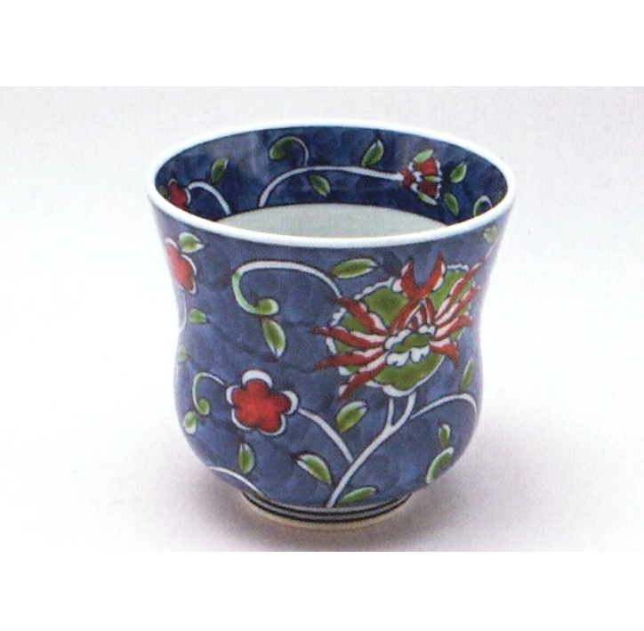 【有田焼】【源右衛門窯】 染錦唐花濃湯呑【源右衛門】【古伊万里】 高級 ギフト 和食器 genemon Gen-emon Kiln