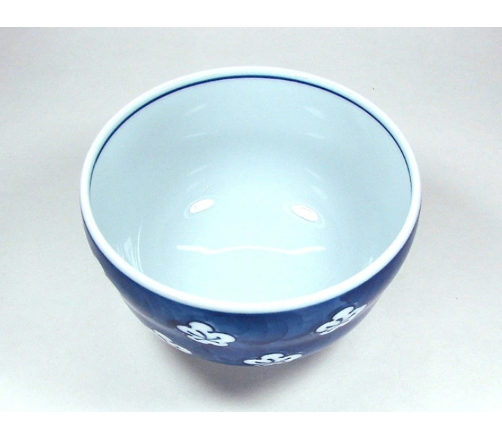 【有田焼】【源右衛門窯】 古染風梅紋飯碗 （深型）