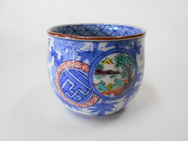 京焼・清水焼 高野昭阿弥 丸紋山水 いっぷく碗