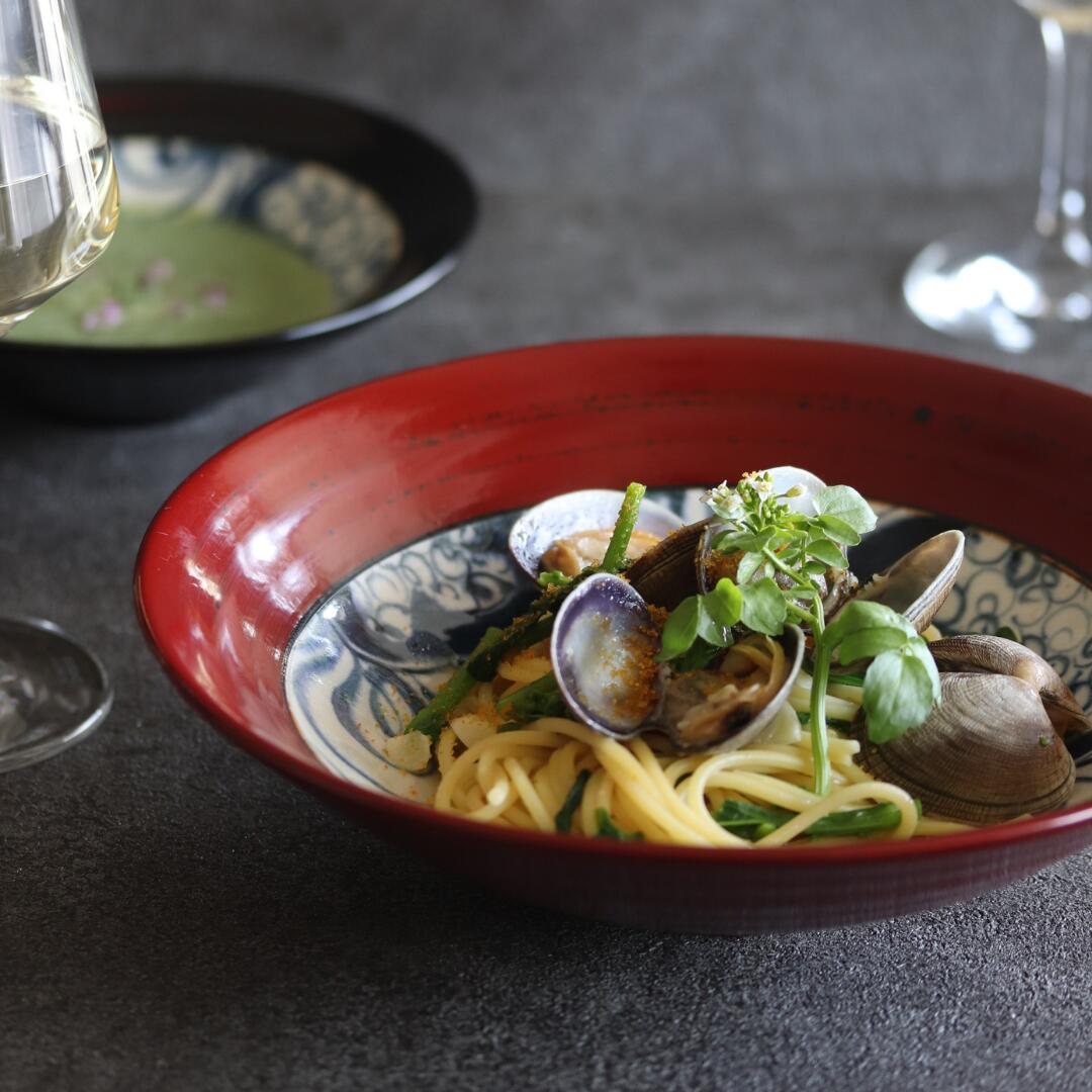 大鉢 大皿 深皿 美濃焼 渦紋-kamon- 平型盛鉢