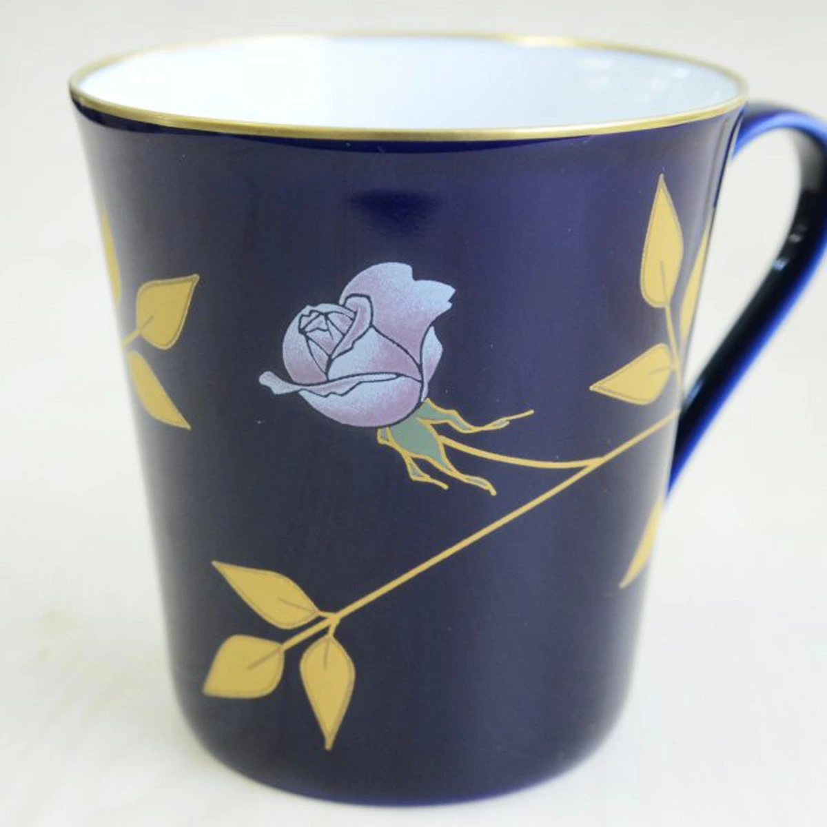 有田焼 香蘭社 ルリ薔薇 マグカップ