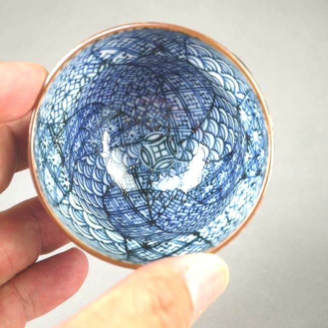 京焼 清水焼 染付祥瑞ぐい呑　貴史