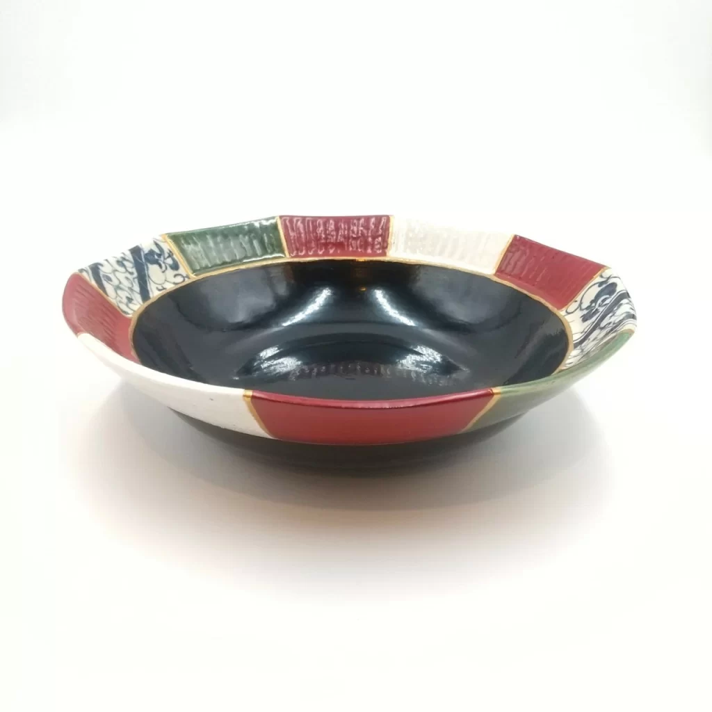 大鉢 大皿 深皿 美濃焼 漆陶 幕府-bakufu-つなぎボウル（大）