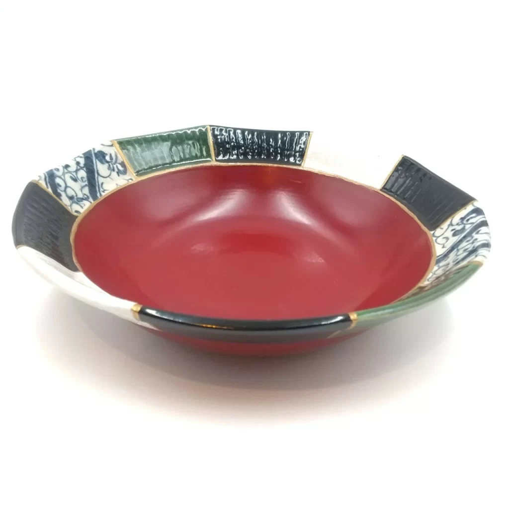 大鉢 大皿 深皿 美濃焼 漆陶 幕府-bakufu-つなぎボウル（大）