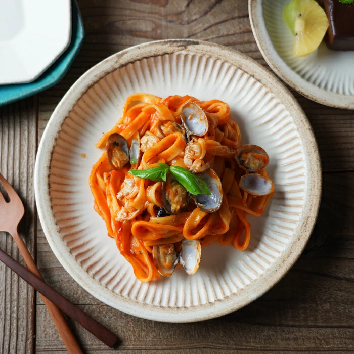 益子焼 アンティークスリムライン プレート(M) わかさま陶芸