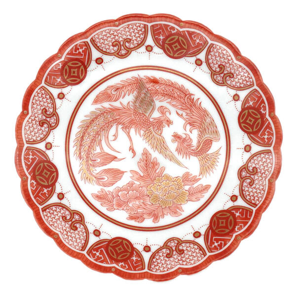 九谷焼 青郊窯4号菊皿 飯田屋