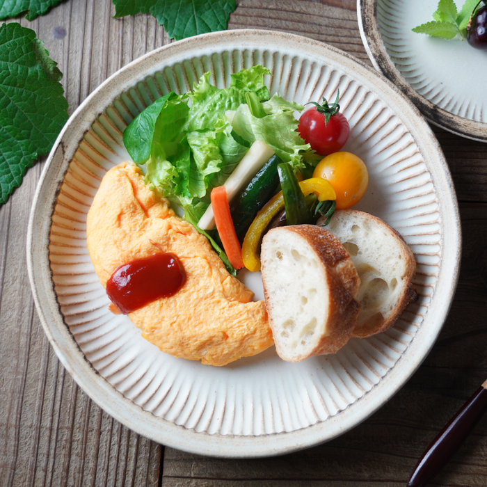 益子焼 アンティークスリムライン プレート(L) わかさま陶芸