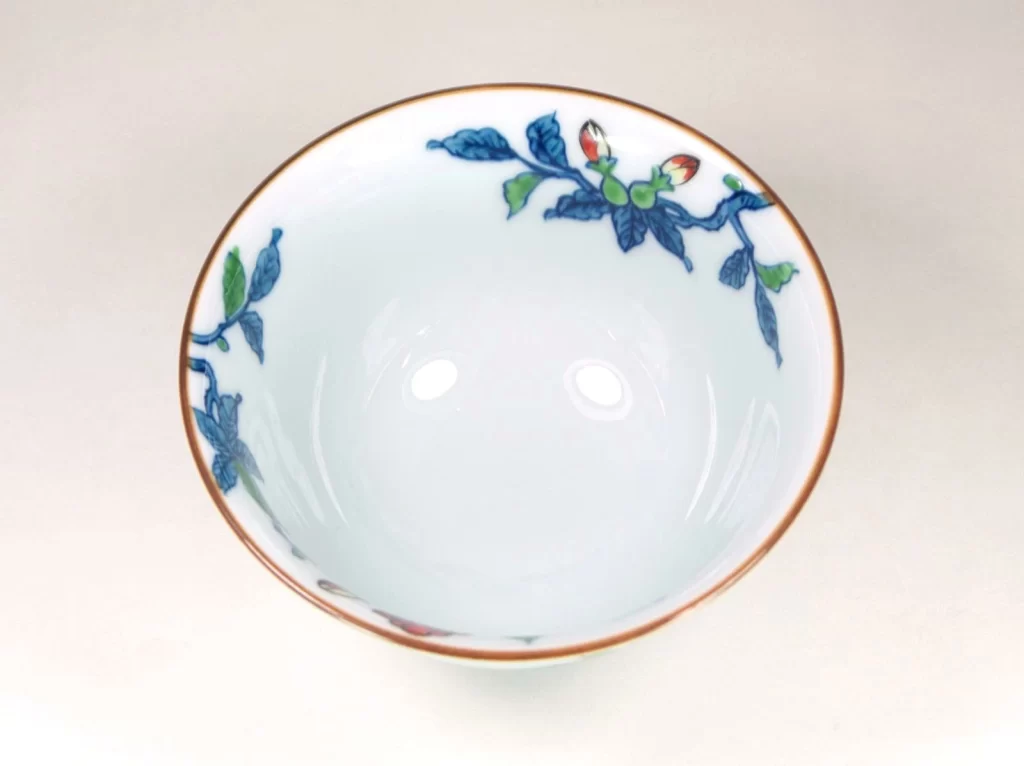 【有田焼】【源右衛門窯】 染錦柘榴絵飯碗