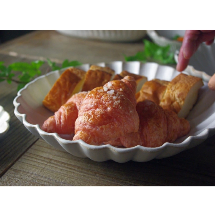 kinari 輪花皿 特大 益子焼 リンカ皿 ナチュラル おしゃれ 花形 大皿 わかさま陶芸