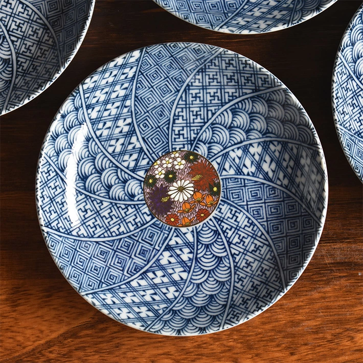 和の器 中皿 セット（ 径 16cm ） 金花詰