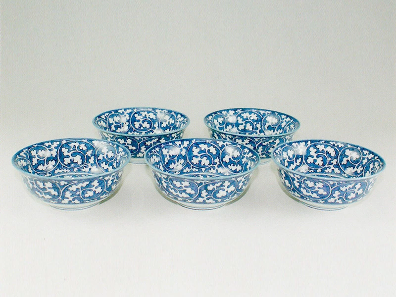 【有田焼】【源右衛門窯】 染付唐草濃取鉢　1客