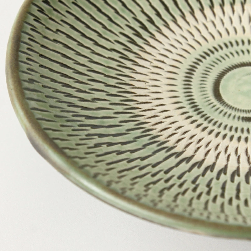 和食器 皿山 おんた焼き 飛び鉋