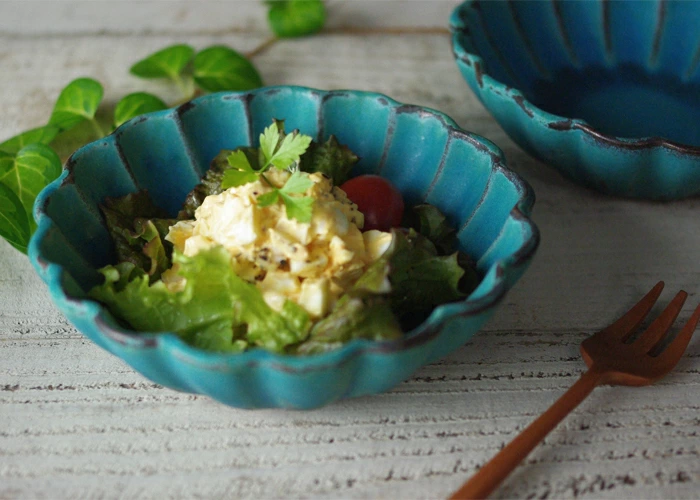 シャビーターコイズ リンカ小鉢 益子焼
