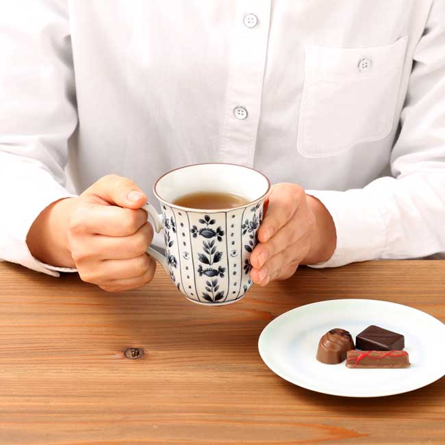 マグカップ 湯のみ 湯呑み 240ml 小さめ「 たち吉 間取草花 マグ 」
