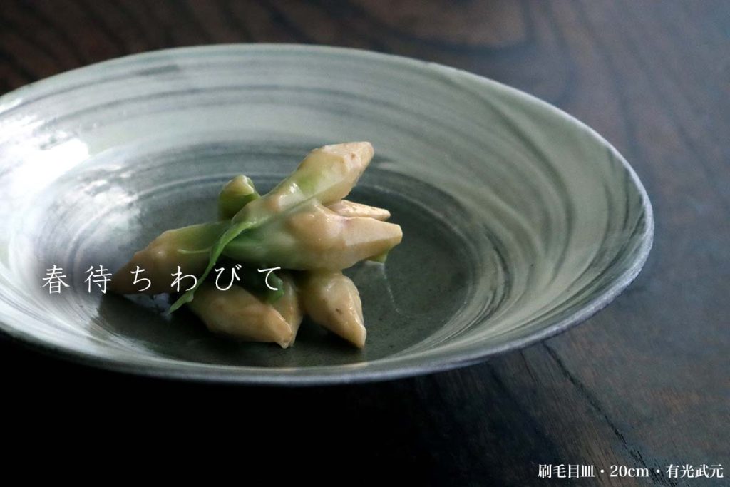 刷毛目皿・20cm・有光武元