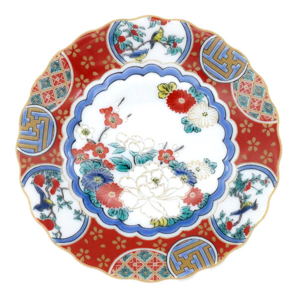 豆皿 小皿　九谷焼 青郊窯3号菊皿 庄三SK-408-S