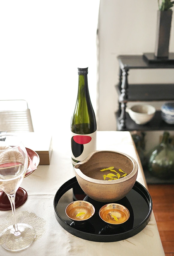 崇雪　片口鉢 ゴールド