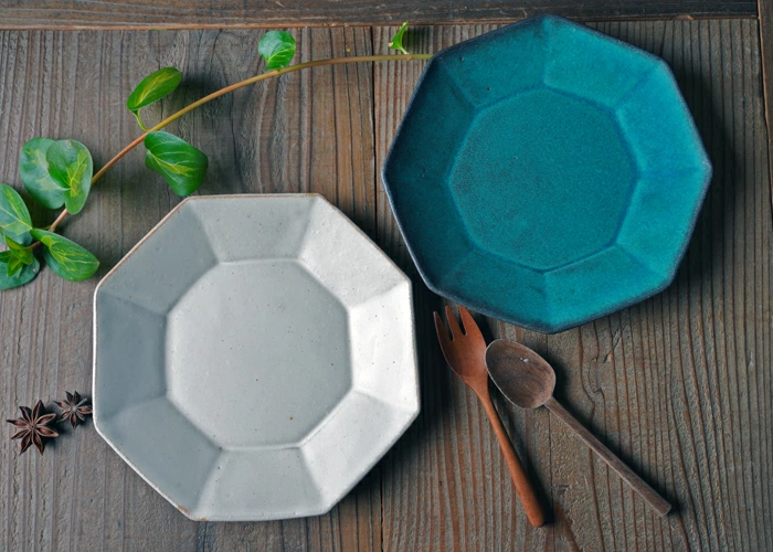 益子焼 正八角形のお皿 kinari 中皿