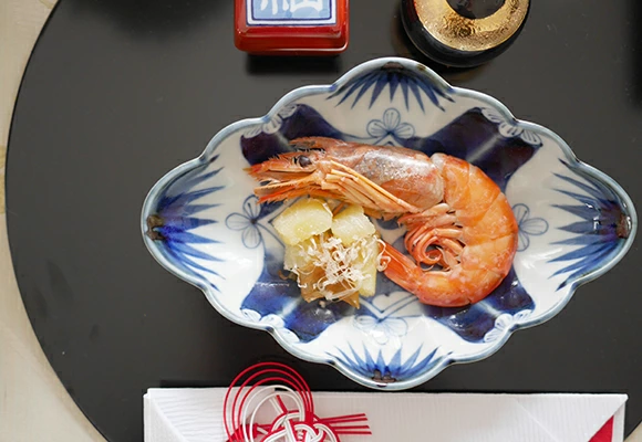 福泉窯 有田焼　有田染付けシリーズ　古染　菱型菊割向付