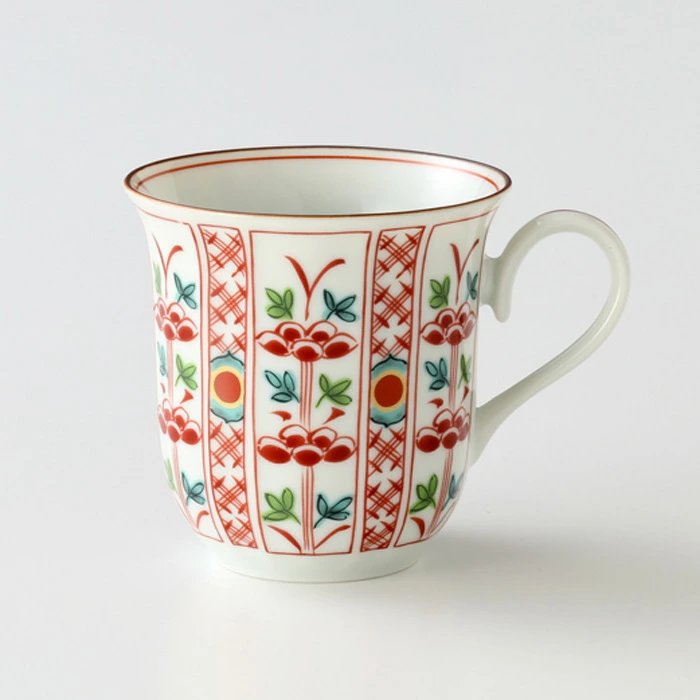 マグカップ 湯のみ 湯呑み 240ml 小さめ「 たち吉 赤絵間取 マグ 」
）