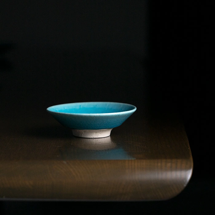 和食器 トルコブルー四寸平鉢(KIA-140) 作家「荒木漢一」