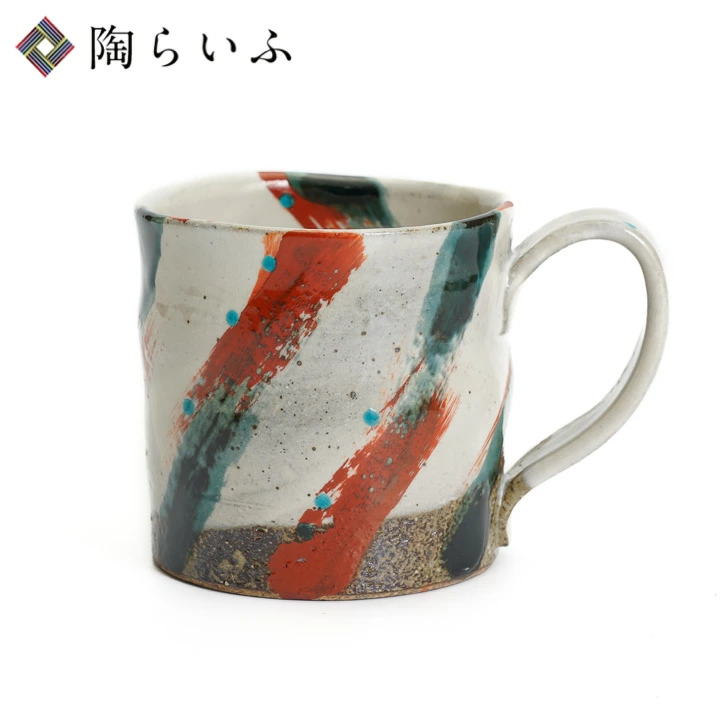 九谷焼 マグカップ 色絵刷毛目/虚空蔵窯