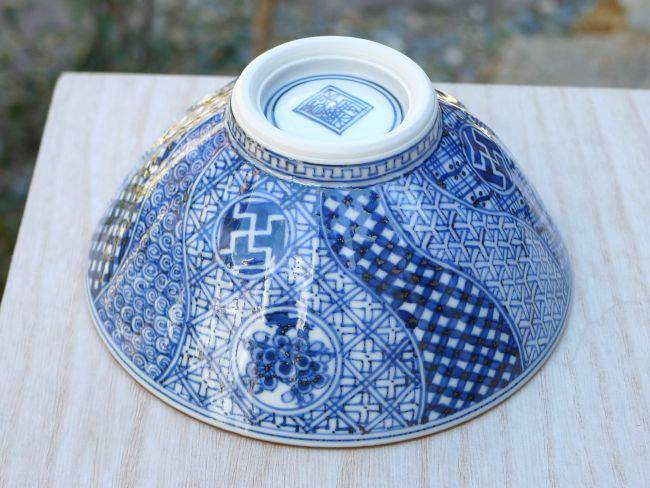 京焼 清水焼 三友祥瑞ご飯茶碗　壹楽　小
