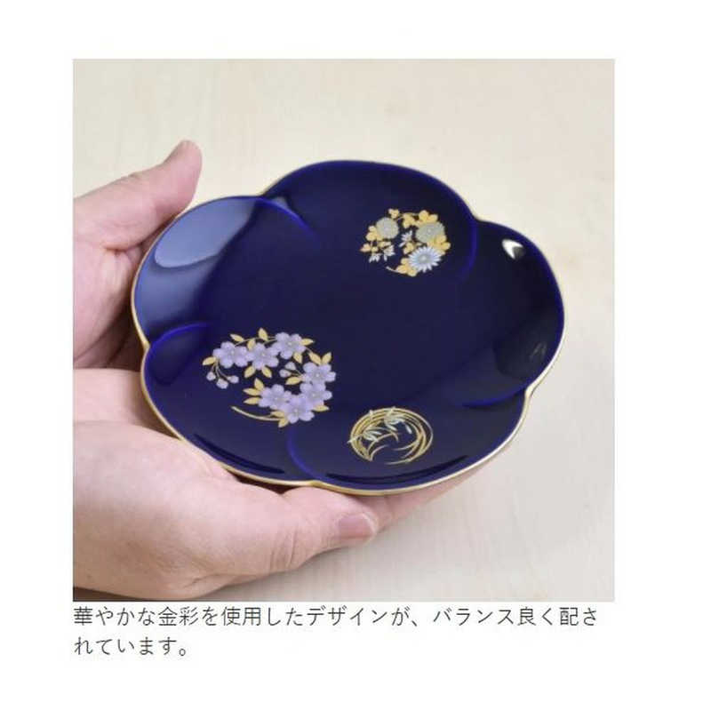 香蘭社　ルリ花丸紋・銘々揃(5枚)　R3003FS4