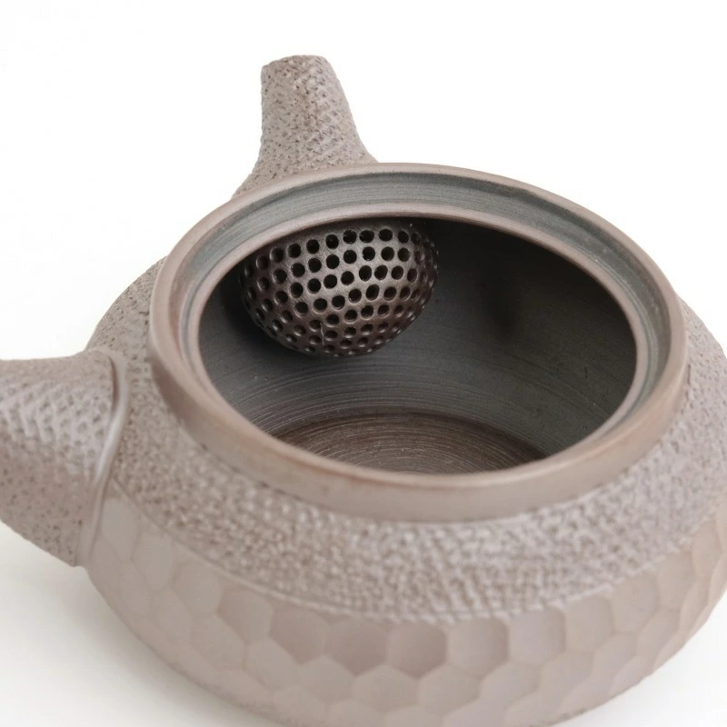 「 たち吉 ダイヤ彫中帯 急須 」 四日市萬古焼