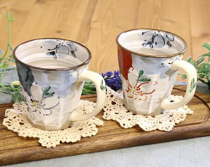 有田焼 濃花紋 軽々マグカップ 1個