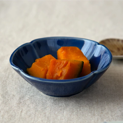 九谷青窯　高原真由美 瑠璃釉／木瓜鉢