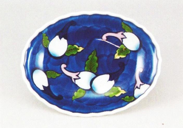 【有田焼】【源右衛門窯】 染錦茄子濃小皿（1枚） 【源右衛門】【古伊万里】