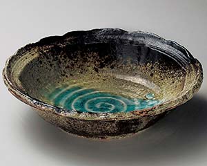 和食器 イ258-138 和三彩手造8.0鉢【ECJ】