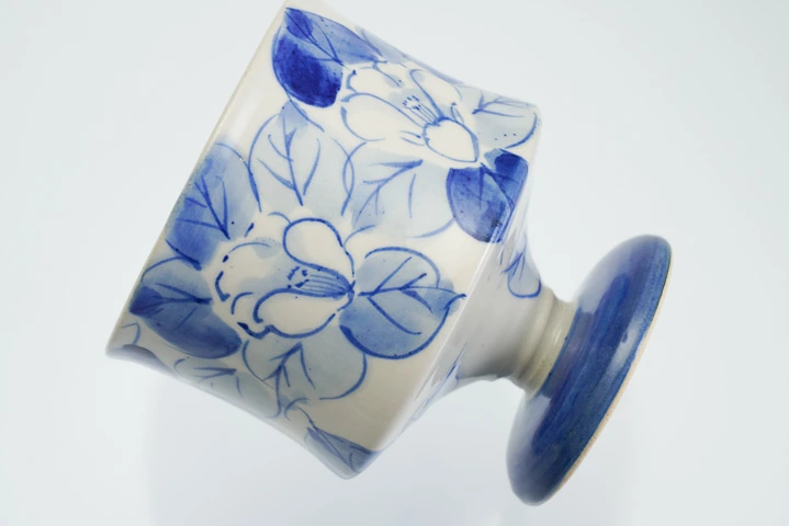 九谷焼 ゴブレット 藍椿/虚空蔵窯