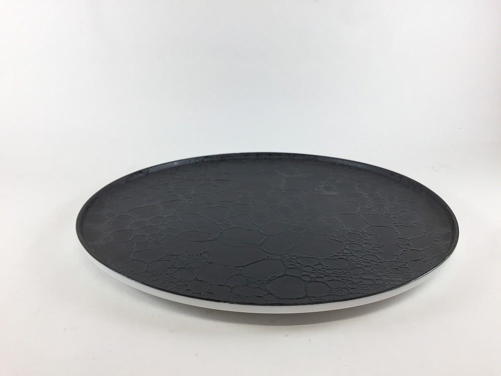 有田焼 やま平窯 frame26cmプレート 志野泡黒吹