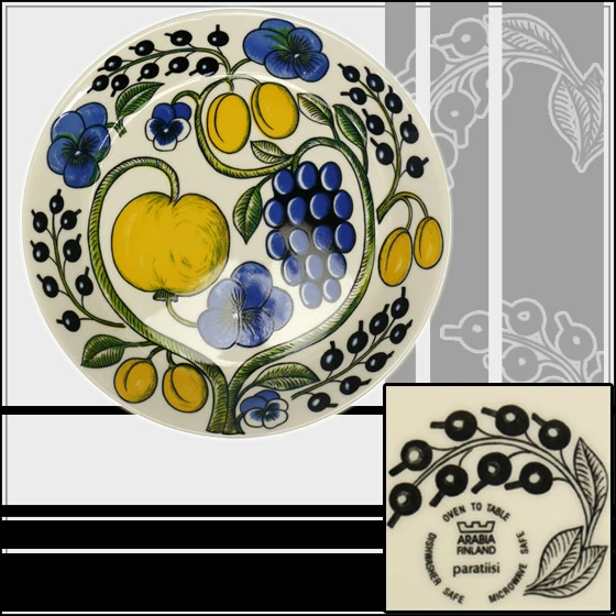 アラビア（Arabia） パラティッシ（Paratiisi） イエロー 21cmプレート Arabia 北欧 食器 （Yellow）