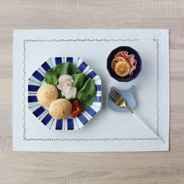 八角形 皿 十草 食器 八角皿 リムプレート 有田焼 

