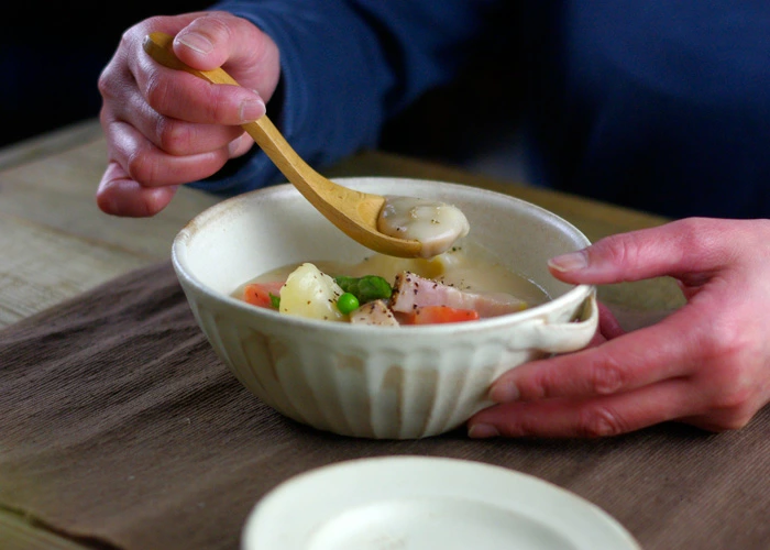 益子焼 kinari手付きスープボウル(大)