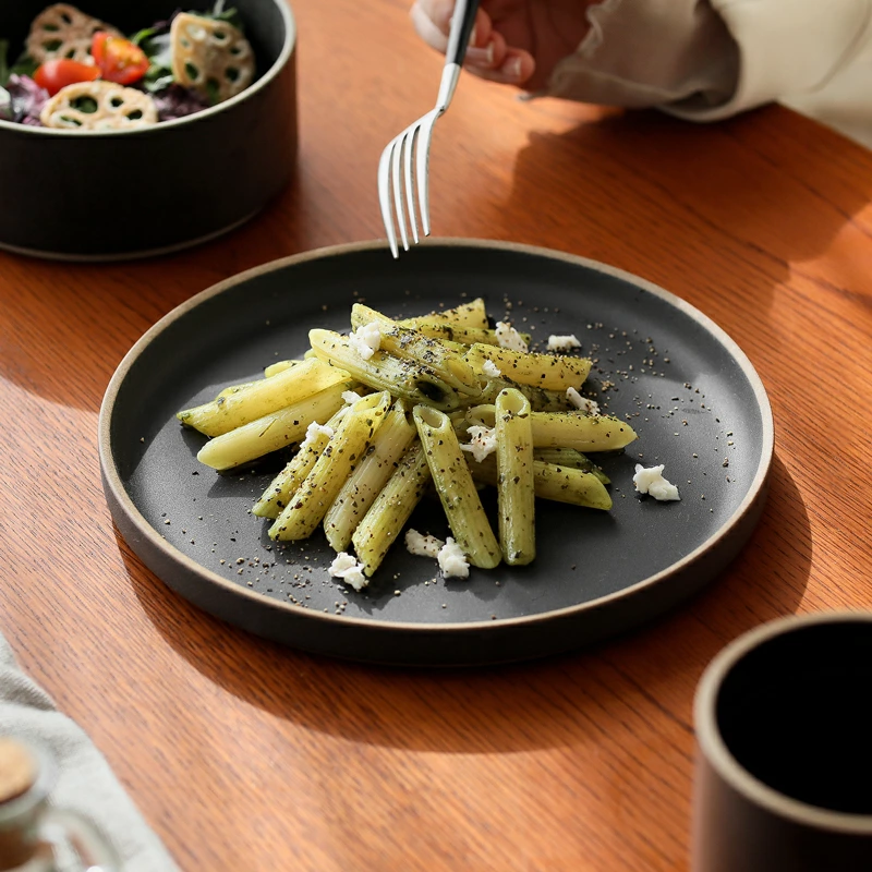 プレート HASAMI PORCELAIN お皿 18.5cmタイプ ブラック グロスグレー 波佐見焼 ハサミポーセリン 
