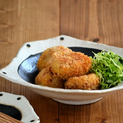 和食器　和黒　変形大鉢