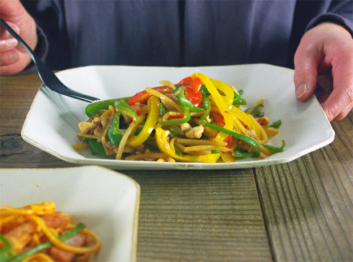 やさしい器 八角皿 (大) kinari 益子焼 
