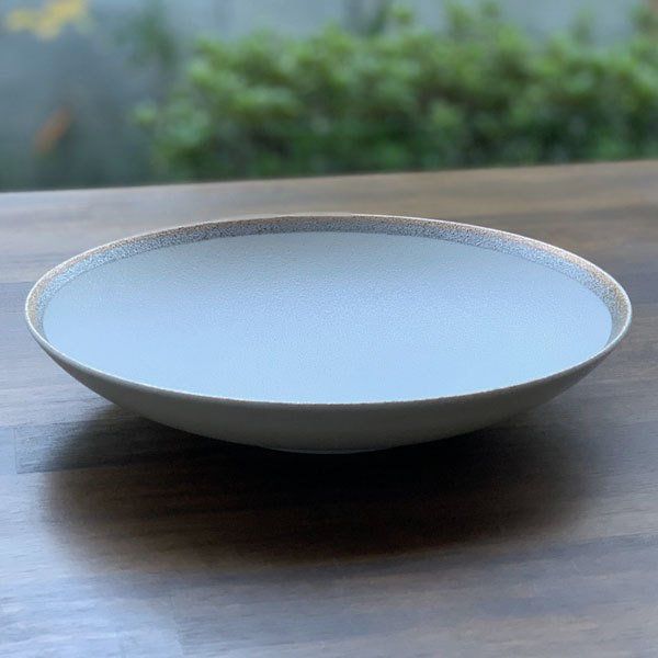 有田焼 スノー渕金銀21cm平ボウル