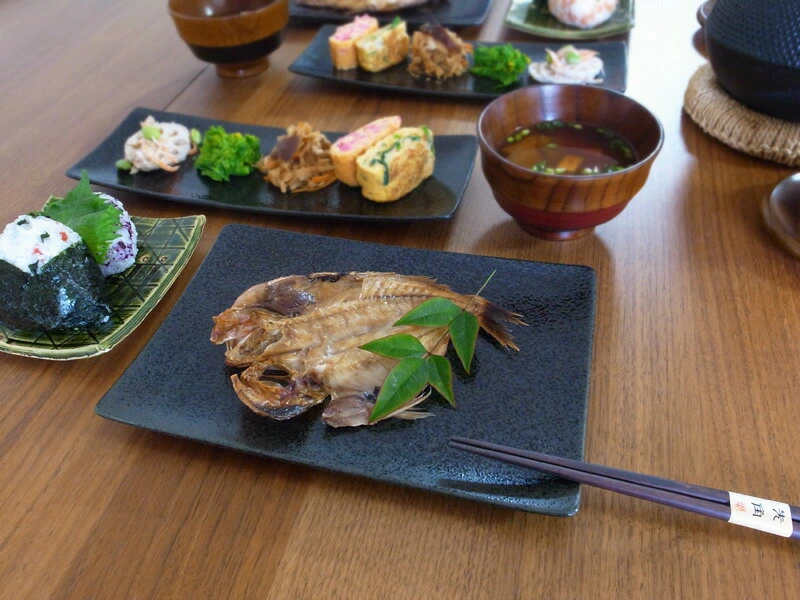 幸四郎窯 黒結晶 アルファ24cm×16cm 長角皿M  磁器 美濃焼 